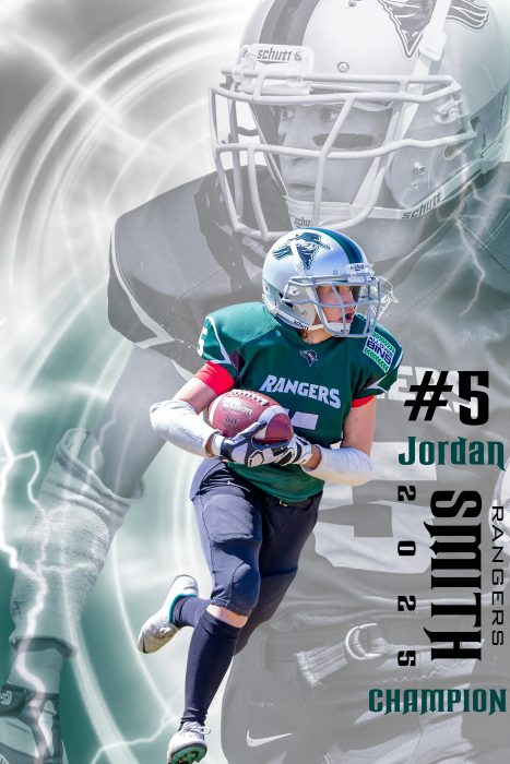 Complete composite photo of high school football player